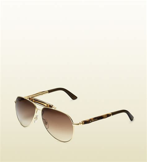 light brown gucci sunglasses|gucci aviator sunglasses brown.